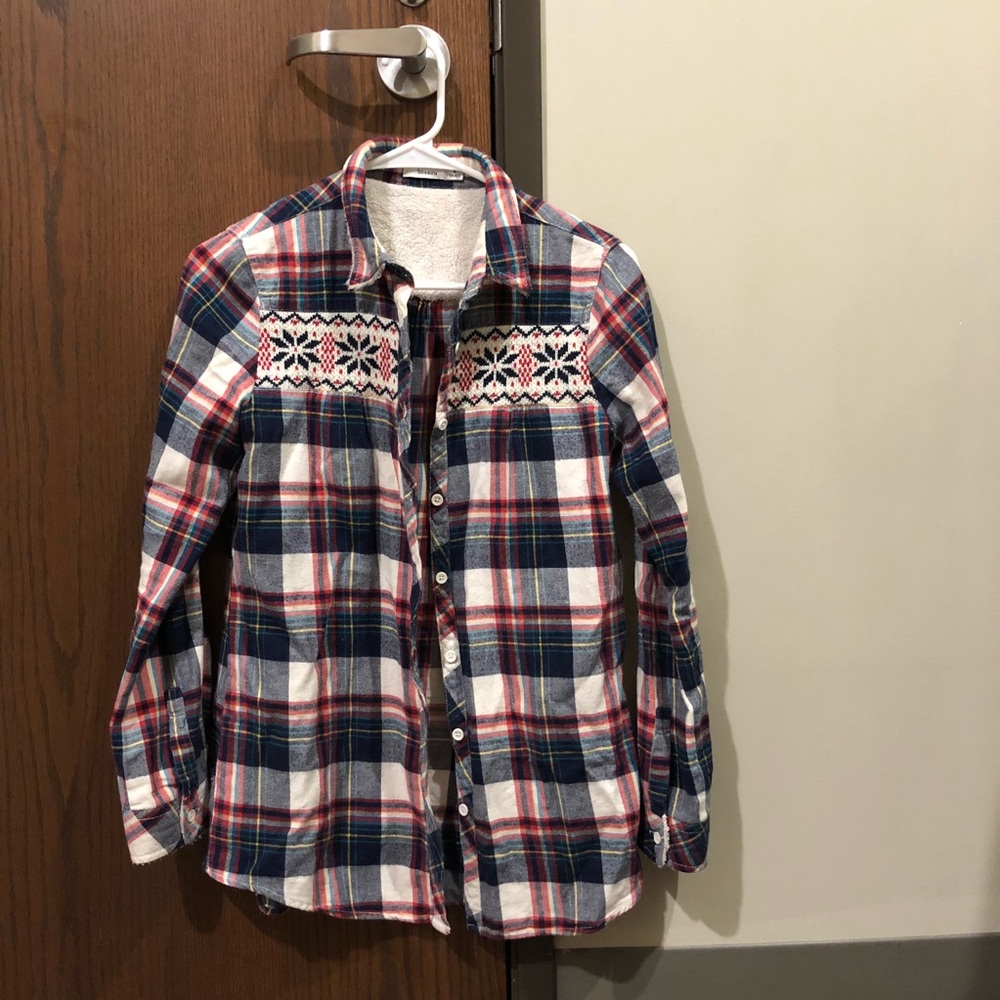 One winter shirt and one turtle neck cozzy shirt